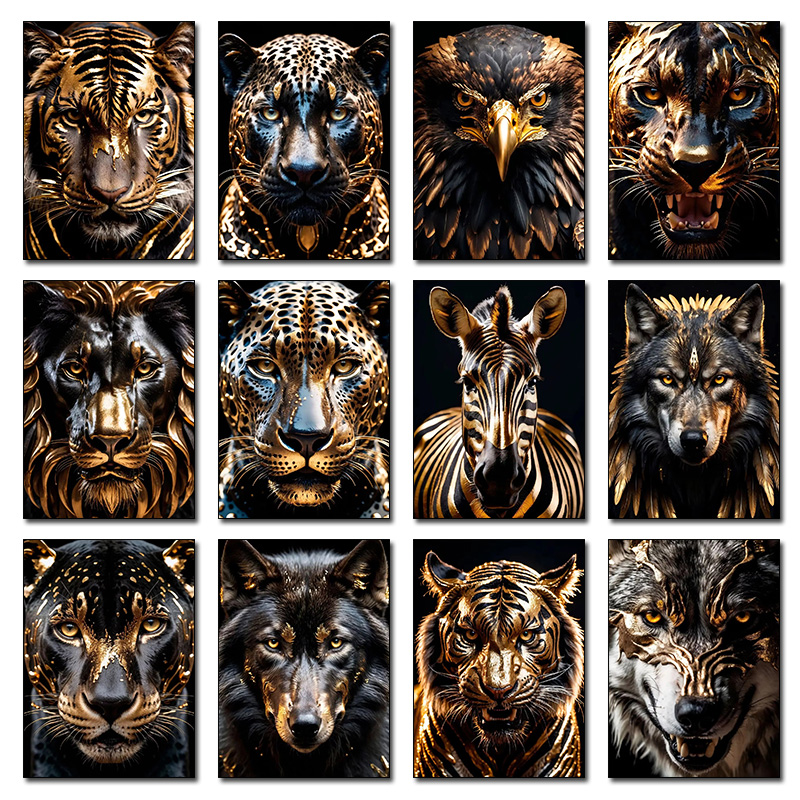 Luxury Lifestyle Photography - Luxury Black and Golden Animals Zebra