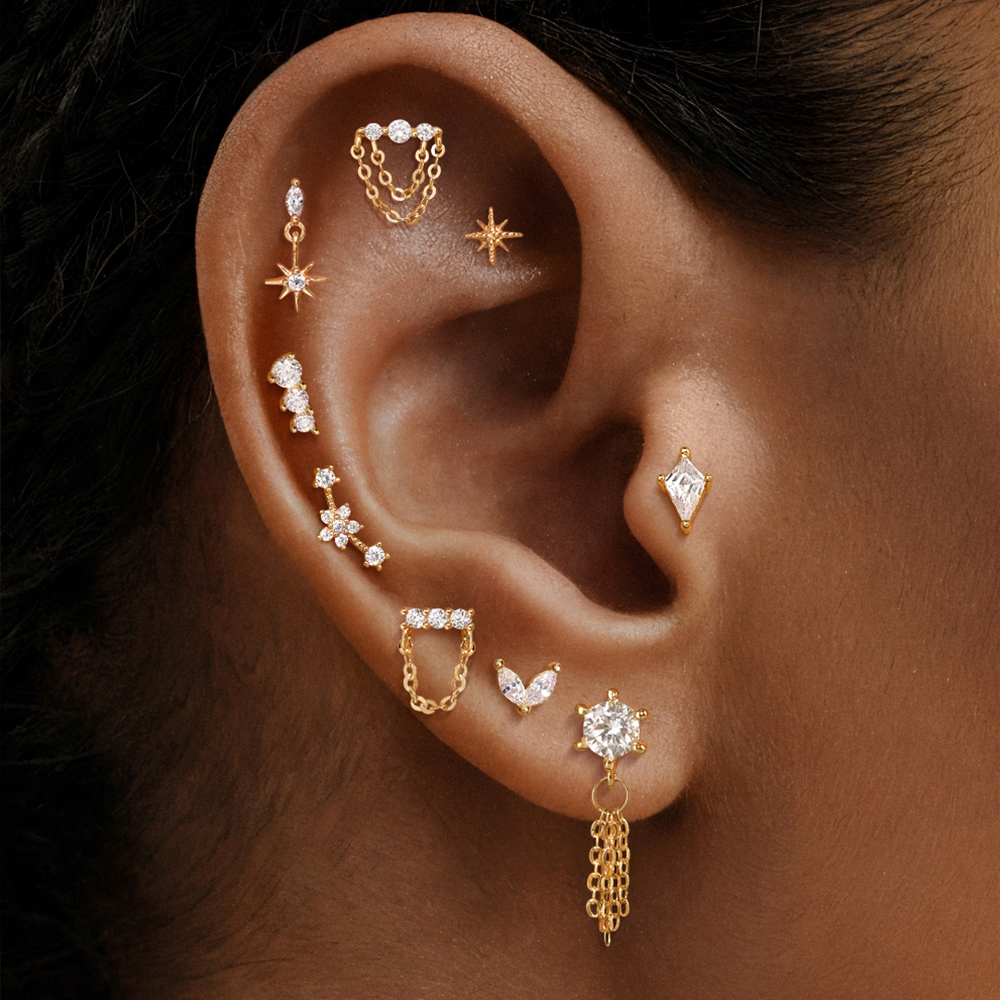 AIDE 14K Solid Gold Geometric  - Luxury Lifestyle Photography recension och pris