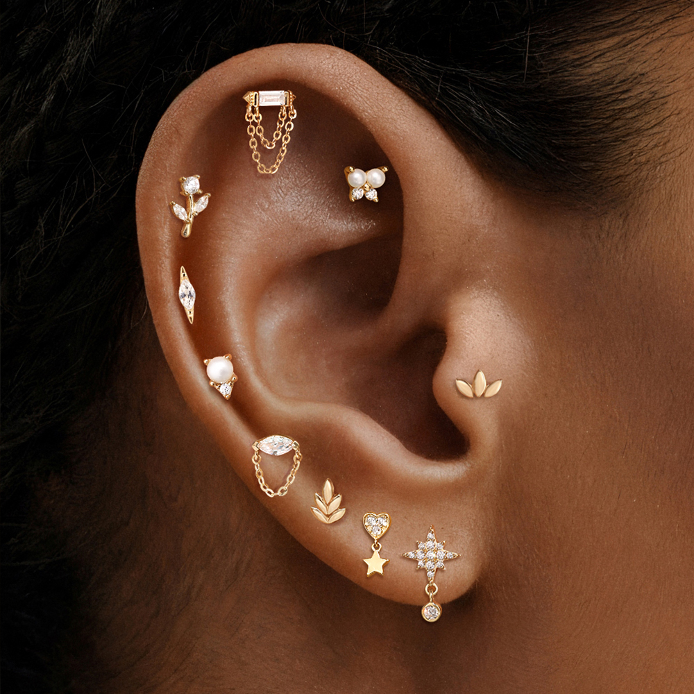 AIDE 14K Solid Gold Geometric  - Luxury Lifestyle Photography recension och pris