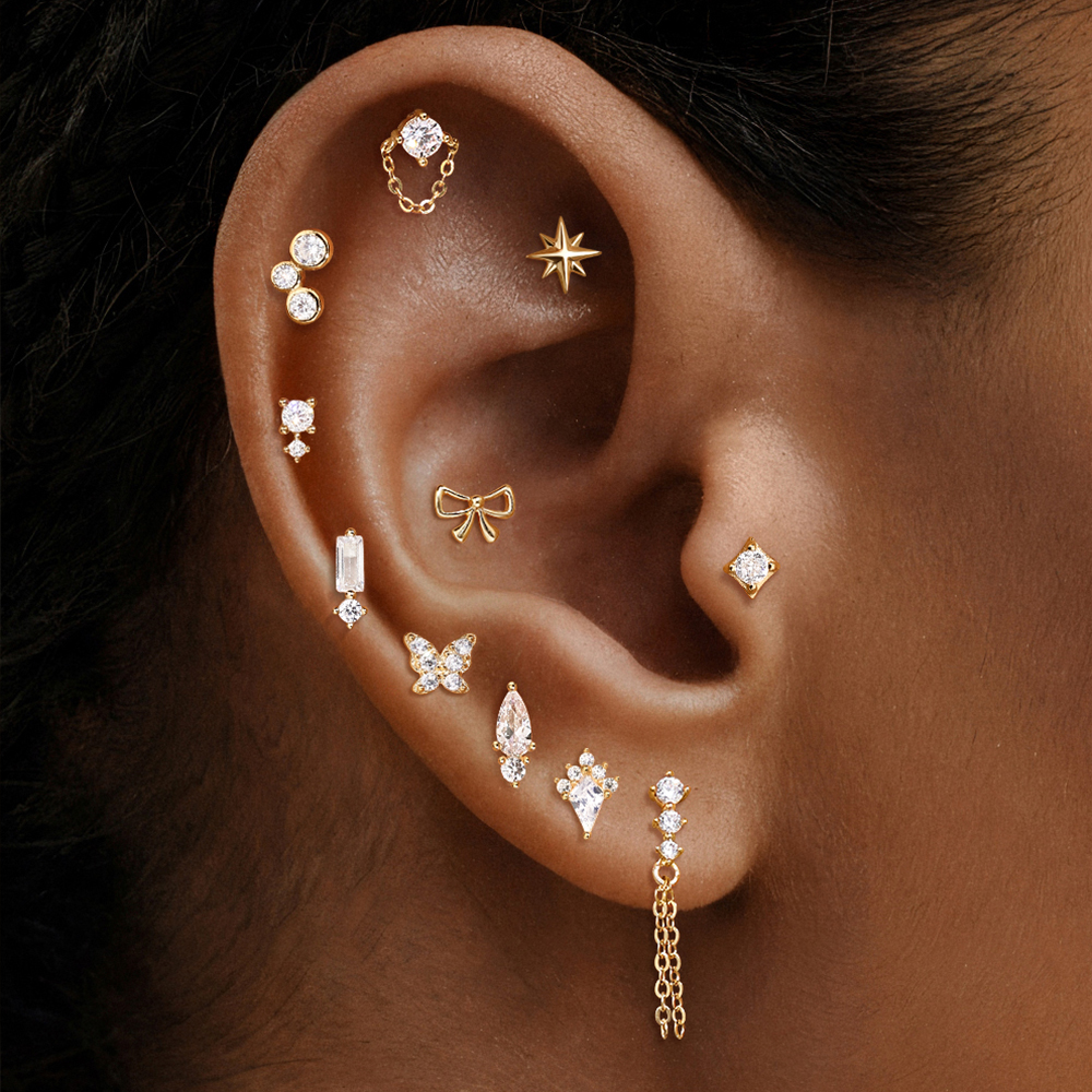 AIDE 14K Solid Gold Geometric  - Luxury Lifestyle Photography recension och pris